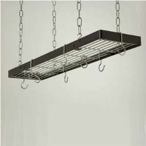  Small Rectangle Hanging Pot Rack with Grid Material 