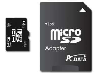 DATA class 4, 4GB Micro SD TransFlash microSDHC Card w Adapter SD