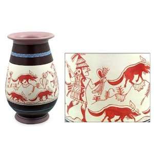  Ceramic vase, Fox Hunters