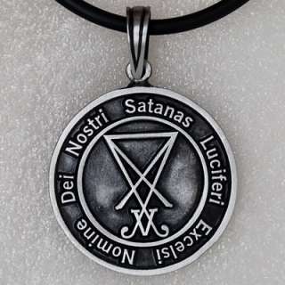 Lucifer Sigil Seal of Satan Pewter Pendant or keychain  