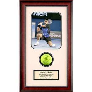  Novak Djokovic Autographed Tennis Ball Shadowbox 