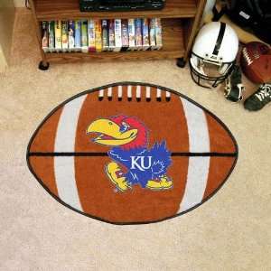  NCAA Kansas Jayhawks 22x35 Football Mat: Sports 