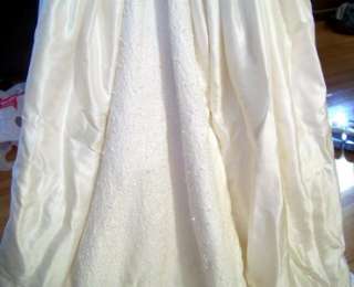 COCOE VOCI WEDDING DRESS GOWN COUTURE NEIMAN MARCUS SIZ 8 10 RAW SILK 