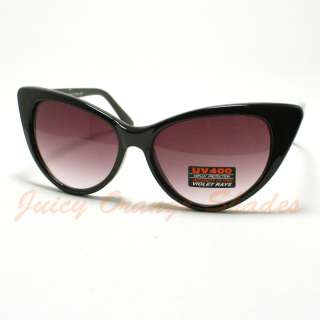   VINTAGE Fashion OVERSIZED CAT EYE Classic Sunglasses For WOMEN BLACK