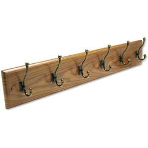    Safco 4217MO Medium Oak Multi Hook Wall Coat Rack: Home & Kitchen