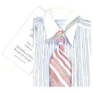Stevie Streck Designs AW917 Shirt and Tie Die Cut invitation:  