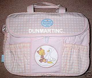 NWT PRECIOUS MOMENTS PINK LARGE SIZE FABRIC DIAPER BAG  