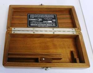  BOX FOR AMERICAN CYSTOSCOPE MAKERS INC ACMI WOODEN USED HOLDER NICE