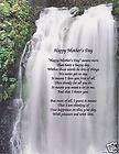 Mom Mother Poem Personaliz​ed Name Waterfall Print