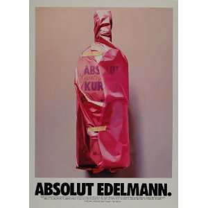 1994 Ad Absolut Kurant Vodka Black Currant Edelmann   Original Print 