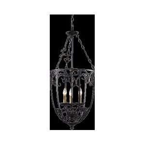 By ZLite Spanish Forge Collection Black/Antique Gold Finish 5 Light 