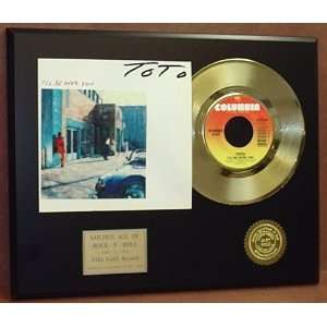 Toto 24kt 45 Gold Record & Reproduction Sleeve Art LTD Edition Display 