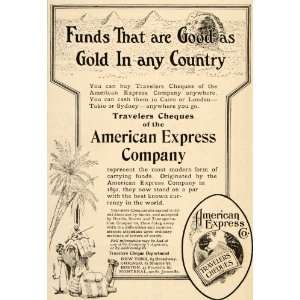  1907 Ad American Express Travelers Cheques Egypt Cairo 