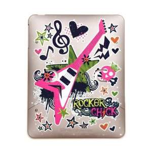  iPad 5 in 1 Case Metal Bronze Rocker Chick   Pink Guitar 