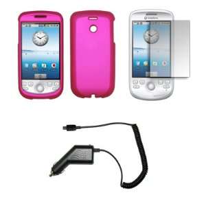  HTC Magic   Hot Pink Rubberized Snap On Cover Hard Case 