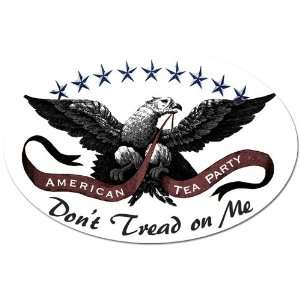  RWB Oval American Tea Party Eagle Sticker 
