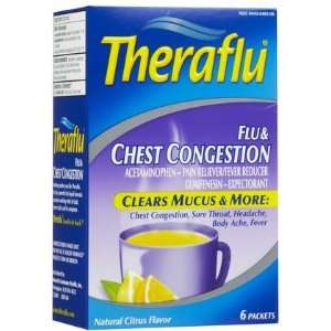  Theraflu Flu & Chest Congestion Citrus 6ct (Quantity of 5 