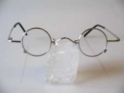 Very small lenses size eyeglasses for adults , silver  
