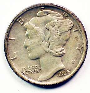 1925 Mercury Silver Dime High Grade Coin  