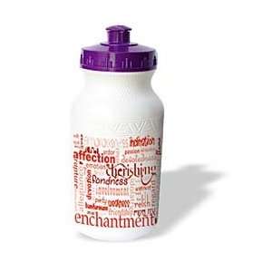   meaning, what is love, romantic, typography, valentine   Water Bottles
