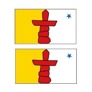  2 Nunavut Canada Flag Stickers Decal Bumper Window Laptop 