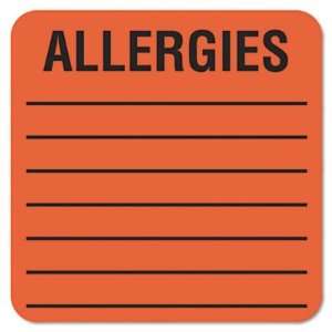  Tabbies Allergy Warning Labels TAB00488: Office Products