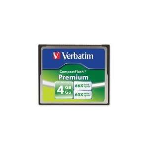  Verbatim Corporation, Inc 4GB Premium CompactFlash Card 