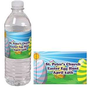  Egg Hunt Personalized 20oz Water Bottle Labels   Qty 12 