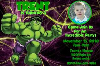 SUPER HERO SQUAD Birthday Invitations  Spiderman, Hulk  