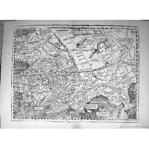  Waldseemuller Antique Map C1903 Asia India China Parthia 