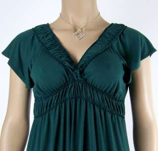 S11~SEXY GREEN EMPIRE WAIST SOFT Dress Plus Size XL 1X 14 16  
