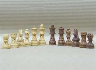 Chessmen Chess Set Game Pieces Wooden Chess Men Carved  