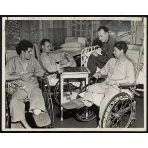  Veterans wounded during the Normandy invasion,Walter Reed Hospital 