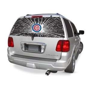 Chicago Cubs Shattered Back Winshield Covering  Sports 