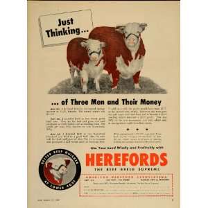   Association Cattle Breed Beef   Original Print Ad