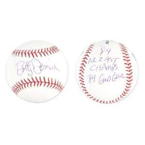  Bob Dernier Autographed Baseball  Details: 84 NL East 