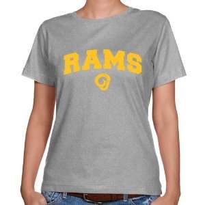 NCAA Angelo State Rams Ladies Ash Logo Arch Classic Fit T shirt 