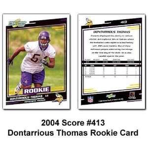  Score Minnesota Vikings Dontarrius Thomas 2004 Rookie Card 
