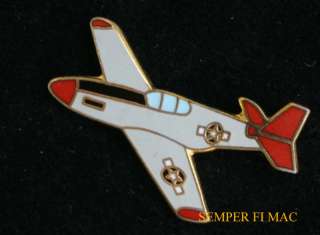 51 MUSTANG RED TAIL TUSKEGEE AIRMAN PIN ARMY AIR CORP  