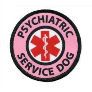  Pink PSYCHIATRIC SERVICE DOG Medical Alert Symbol 3 inch 