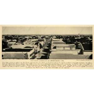  1928 Print Key West Florida Birds Eye View Famous City 