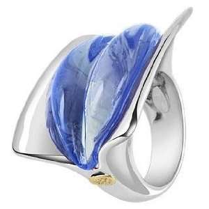   Vanita   Blue Murano Glass Ring USA 8.75  UK Q  IT 18: Jewelry