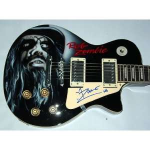 Rob Zombie Autographed Signed 666 Airbrush Zombie Guitar 
