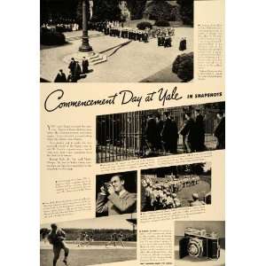 1937 Ad Eastman Kodak Yale Commencement Day Snapshots   Original Print 