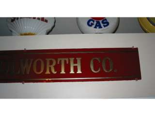 RARE 1930s F.W. Woolworth Reverse Glass 5 @ 10 Department Store Sign 
