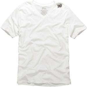  Fox Racing Latinesta V Neck T Shirt   X Large/White 