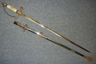   dress sword scabbard superb original late 1800s early 1900s vintage
