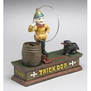  : Cast Iron Circus Clown + Trick Dog Mechanical Bank: Everything Else