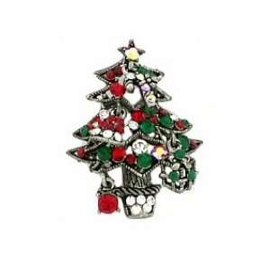   Tree Pin   Antique Silver/multi Color Womens Jewelry: Jewelry