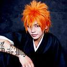 Bleach Kurosaki Ichigo orange short layer Cosplay Hair Full Wig